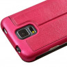 Etui S-View à Rabat Latéral Couleur Rose Fushia pour Samsung Galaxy S5 + Film