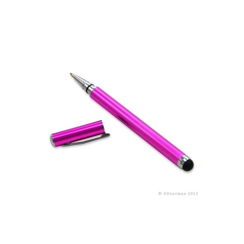 Stylet 2en1 tactile pour BlackBerry Torch 9860 couleur rose fuschia