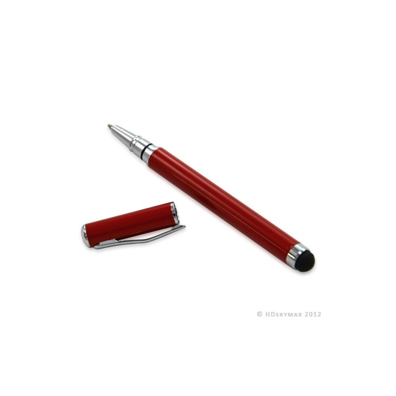 Stylet 2en1 tactile pour BlackBerry Torch 9860 couleur rouge