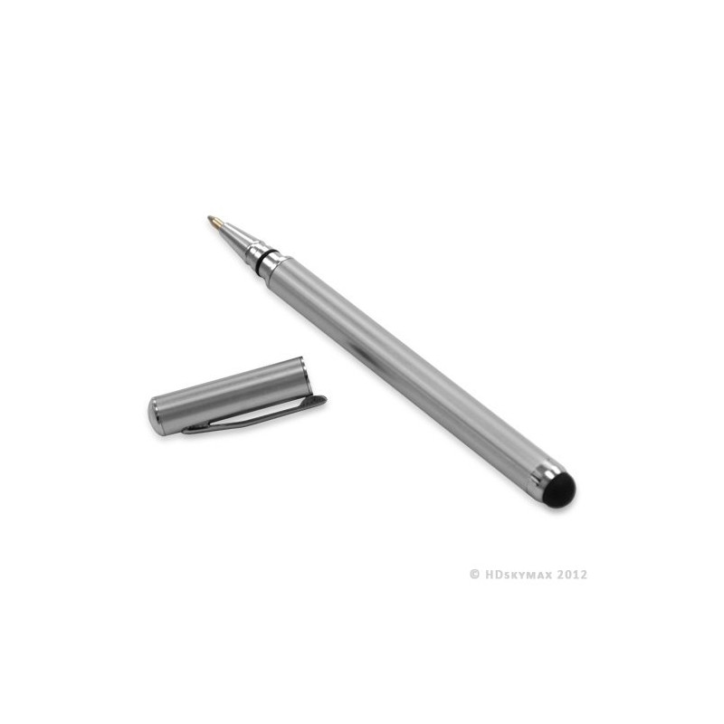 Stylet 2en1 tactile pour BlackBerry Torch 9860 couleur argent