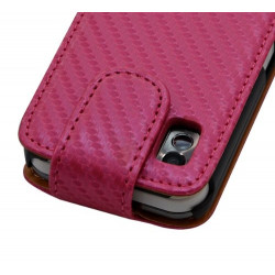 Housse coque etui pour Samsung Player One S5230 Motif Gaufre couleur rose