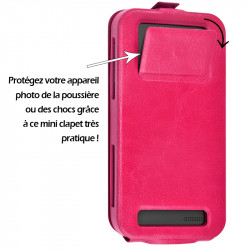 Etui Coque Silicone S-View Rose Universel XL pour Edition Star Starxtrem 5