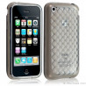 Housse étui coque en gel transparent pour Apple Iphone 3G/3Gs motif damier couleur gris