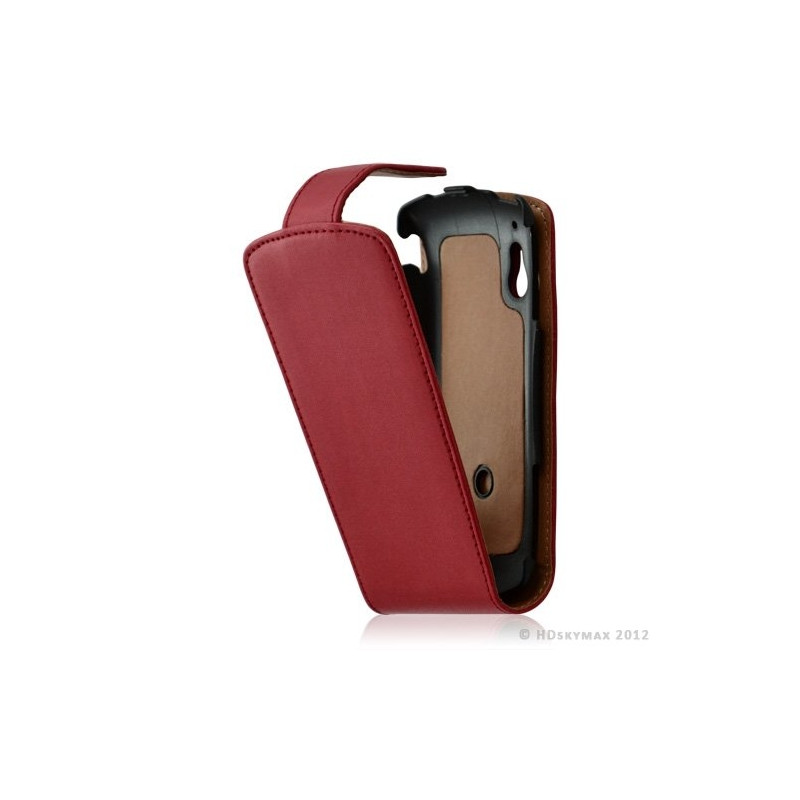 Housse coque étui pour Sony Ericsson Xperia Play couleur rouge + Film protecteur