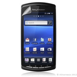 Housse coque étui pour Sony Ericsson Xperia Play couleur noir + Film protecteur