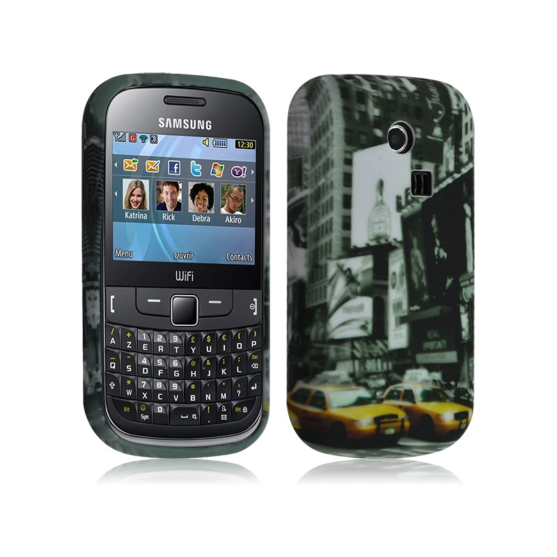 Housse coque etui gel pour Samsung Chat 335 S3350 avec motif LM06