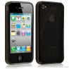 Housse étui coque en gel pour Apple Iphone 4/4S motif points couleur noir