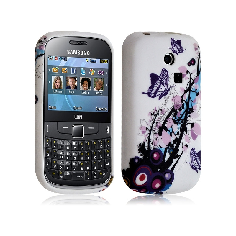 Housse coque etui gel pour Samsung Chat 335 S3350 avec motif HF01