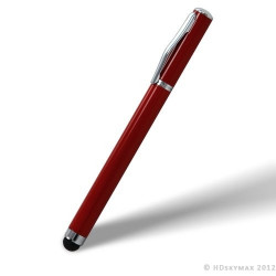 Stylet 2en1 tactile pour Samsung Wave 2 S8530 couleur rouge