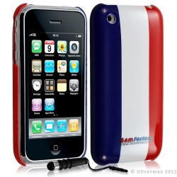 Housse etui coque rigide france pour Apple Iphone 3G/3Gs + Stylet