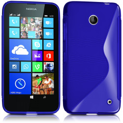 Lot de 3 Coques Translucide Noir - Bleu - Gris pour Nokia Lumia 635 + 3 Films