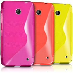 Lot de 3 Coques Translucide Rose - Orange - Jaune pour Nokia Lumia 635 + 3 Films