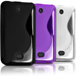 Housse Etui Coque S-Line couleur Violet pour Nokia Asha 501 + Film de Protection 