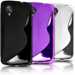 Lot de 3 Coques Translucides Noir - Violet - Gris pour LG Google Nexus 5 + 3 Films