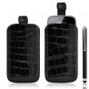 Housse coque étui pochette style croco pour Samsung Galaxy Gio S5660 + Stylet