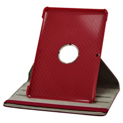 Housse coque étui pour Samsung Galaxy Tab 2 P5110 de luxe avec sytème de rotation à 360 degrès couleur rouge