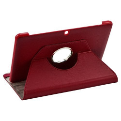 Housse coque étui pour Samsung Galaxy Tab 2 P5110 de luxe avec sytème de rotation à 360 degrès couleur rouge