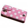 Housse étui coque pour Sony Ericsson Xperia Ray motif points couleur rose pale + mini stylet + film écran