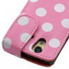 Housse étui coque pour Sony Ericsson Xperia Ray motif points couleur rose pale + mini stylet + film écran