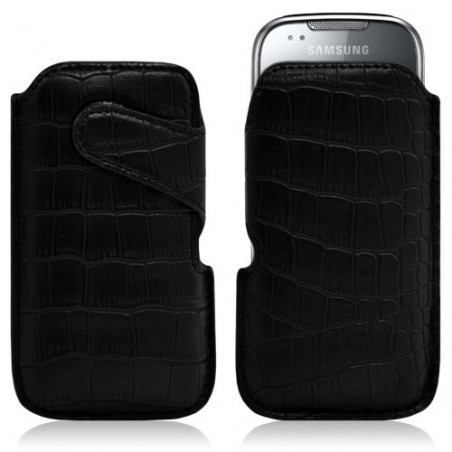 Housse coque étui pochette style croco pour Samsung Galaxy Naos i5801