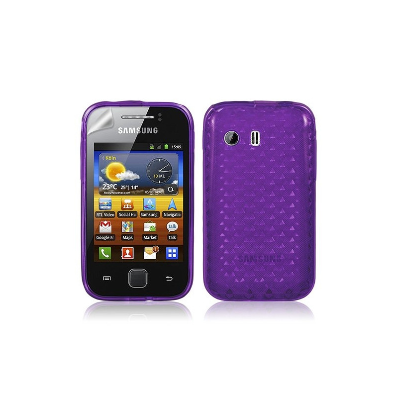 Housse étui coque gel diamant pour Samsung Galaxy Y S5360 couleur violet