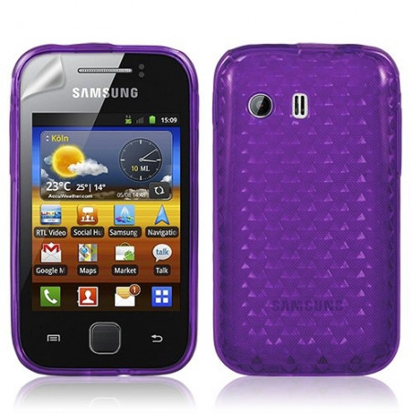 Housse étui coque gel diamant pour Samsung Galaxy Y S5360 couleur violet