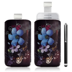 Housse coque étui pochette pour Samsung Wave 575 S5750 avec motif + Stylet luxe