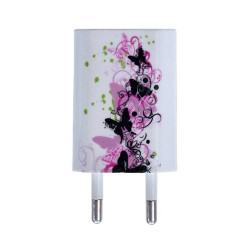 Chargeur maison + allume cigare USB motif CV14 pour Doogee Homtom HT7 / HT6