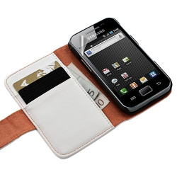 Housse coque étui portefeuille pour Samsung Galaxy Ace S5830 avec motif HF14