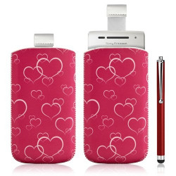 Housse coque étui pochette pour Sony Ericsson Xperia X8 avec motif + Stylet luxe