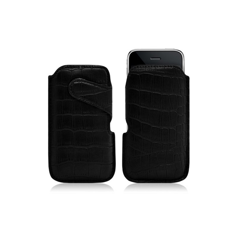 Housse coque étui pochette style croco pour Apple Iphone 3G/3GS