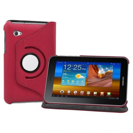 Housse coque étui pour Samsung Galaxy Tab 7.0 Plus P6200 couleur rouge