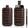 Housse coque étui pochette style croco pour Samsung Galaxy Gio S5660 + Stylet