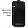 Etui Coque Silicone S-View noir Universel XL pour Logicom L-Ement 553