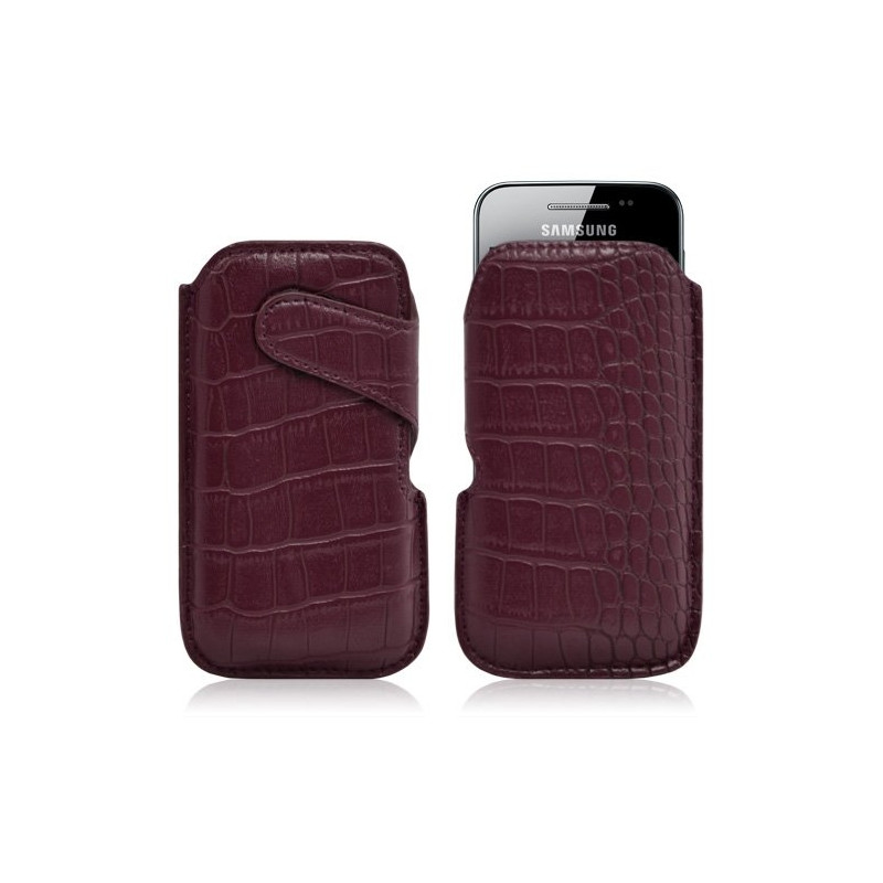 Housse coque étui pochette style croco pour Samsung Galaxy Ace S5830