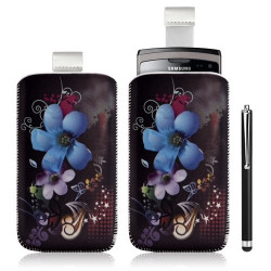 Housse coque étui pochette pour Samsung Wave 2 S8530 avec motif + Stylet Luxe