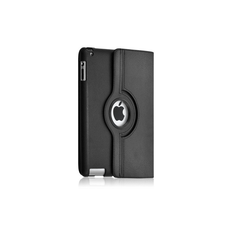 Housse coque etui pour Apple Ipad 2 de luxe avec sytème de rotation à 360 degrès couleur noir