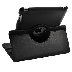 Housse coque etui pour Apple Ipad 2 de luxe avec sytème de rotation à 360 degrès couleur noir