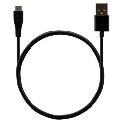Chargeur voiture allume cigare USB avec câble data couleur noir pour HTC : Desire C / Explorer / One V / Raider 4G /