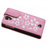 Housse étui coque pour Sony Ericsson Xperia Ray motif fleurs couleur rose pale + film écran