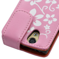 Housse étui coque pour Sony Ericsson Xperia Ray motif fleurs couleur rose pale + film écran