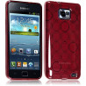 Housse Coque Style Cercle pour Samsung Galaxy S2 / S2 Plus Couleur Rouge Translucide + Chargeur Auto