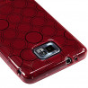 Housse Coque Style Cercle pour Samsung Galaxy S2 / S2 Plus Couleur Rouge Translucide + Chargeur Auto