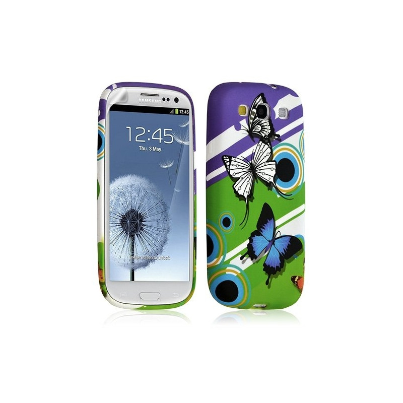 Housse coque étui gel pour Samsung Galaxy S3 motif HF22 + Film protecteur