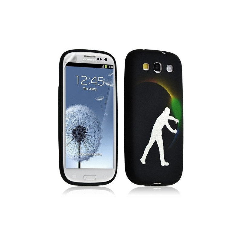Housse Coque Étui Gel Pour Samsung Galaxy S3 Motif Lm05 + Film Protecteur
