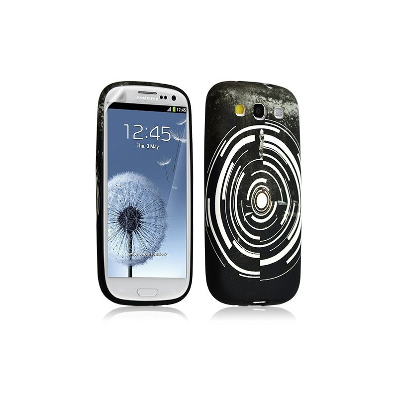Housse Coque Étui Gel Pour Samsung Galaxy S3 Motif Lm13 + Film Protecteur