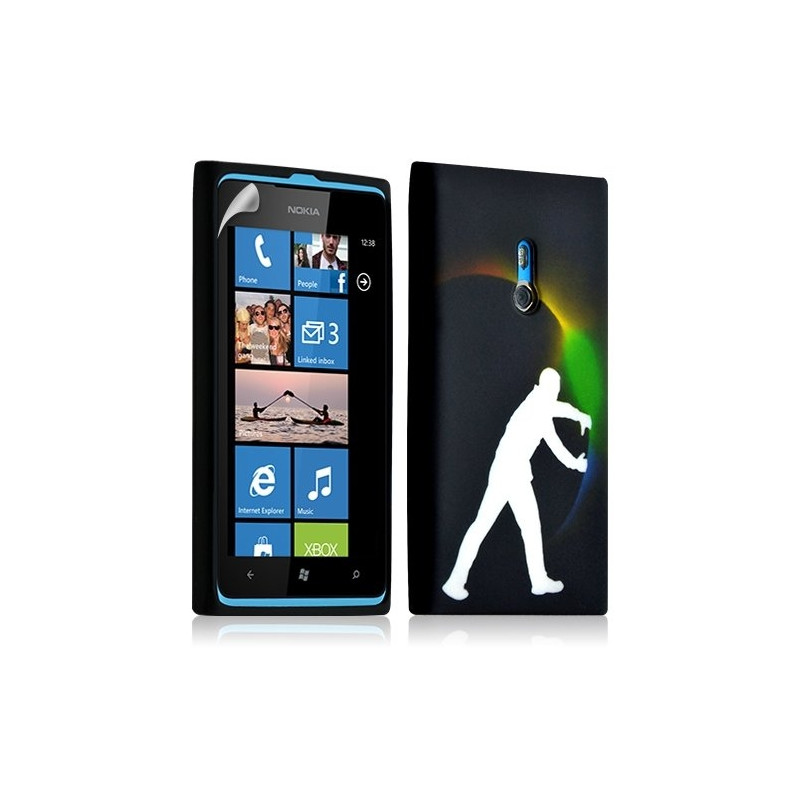 Housse coque étui gel pour Nokia Lumia 800 motif LM05 + Film protecteur