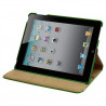 Housse coque étui pour Apple Nouvel iPad de luxe avec sytème de rotation à 360 degrès couleur vert + Film de protection écr