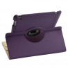 Housse coque etui de luxe pour le nouvel Ipad avec sytème de rotation à 360 degrès couleur violet foncé + Film de protection