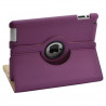 Housse coque etui de luxe pour Apple iPad 2 / 3 avec sytème de rotation à 360 degrès couleur violet + Film de protection écran